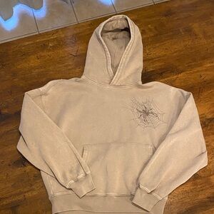 Hollister Tan Hoodie with Web Design